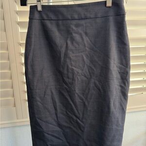 Ann Taylor Gray Pencil Skirt Knee-Length Work
